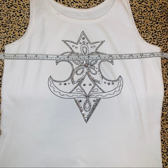 BLING WHITE TANK TOP - Picture 3 of 5